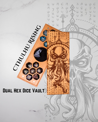 Cthulhu Rising | Engraved Dual Hex Dice Vault (ONLINE ORDER ONLY)
