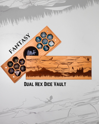 Fantasy | Engraved Dual Hex Dice Vault (ONLINE ORDER ONLY)