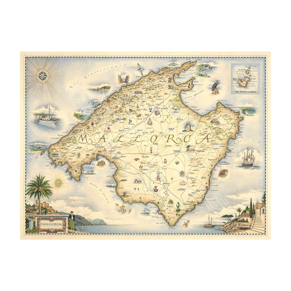 Mallorca 1000 Piece Jigsaw Puzzle Xplorer Maps (ONLINE ORDER ONLY)