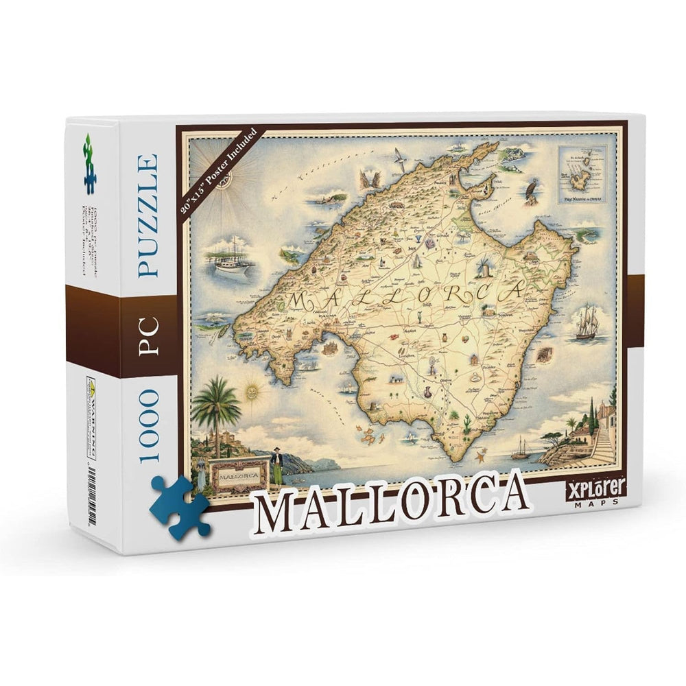 Mallorca 1000 Piece Jigsaw Puzzle Xplorer Maps (ONLINE ORDER ONLY)