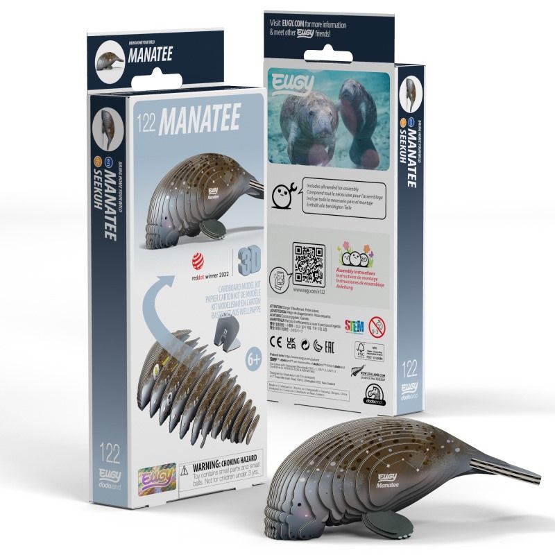 Manatee 3D Cardboard Model Kit Eugy (ONLINE ORDER ONLY)