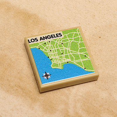 B3 Customs® Los Angeles, CA Map (2x2 Tile) (Online Order Only)