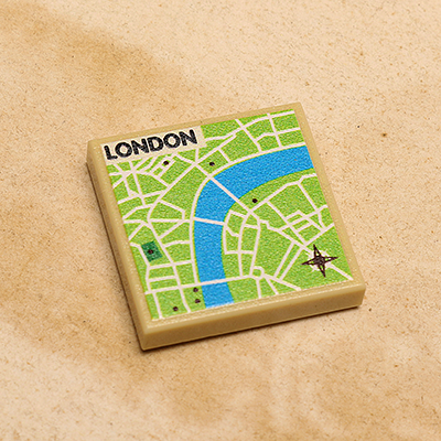 B3 Customs® London, England Map (2x2 Tile) (Online Order Only)