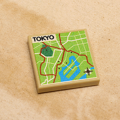 B3 Customs® Tokyo, Japan Map (2x2 Tile) (Online Order Only)