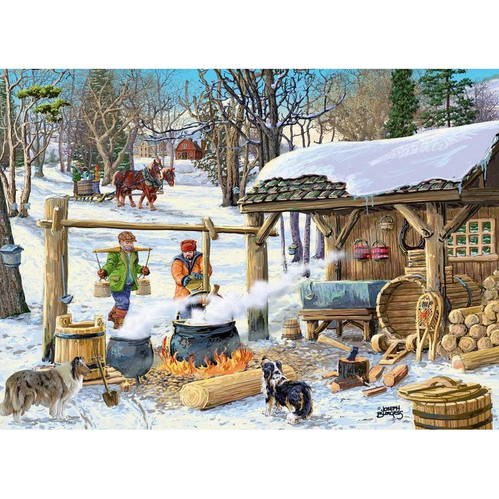 Maple Syrup Time 1000 Piece Jigsaw Puzzle VT Christmas (ONLINE ORDER ONLY)