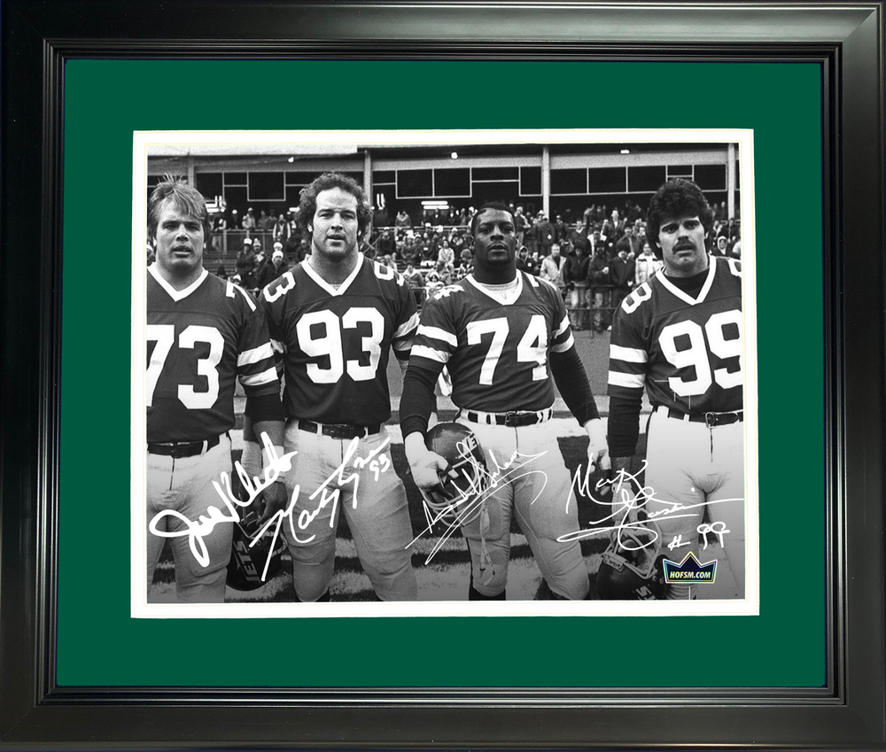 Framed New York Sack Exchange Facsimile Laser Engraved Signature Auto New York Jets 11"x14" Football Photo HOFSM Holo (ONLINE ORDER ONLY)