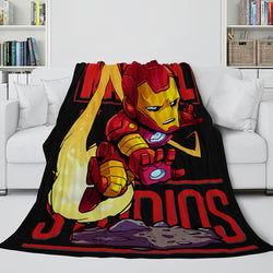 Marvel Hero Flannel Fleece Throw Cosplay Blanket Shawl Wrap Nap Quilt (Online Order Only)
