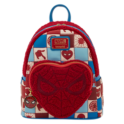 Marvel Spider-Man Sherpa Heart Mini Backpack by Loungefly (ONLINE ORDER ONLY)