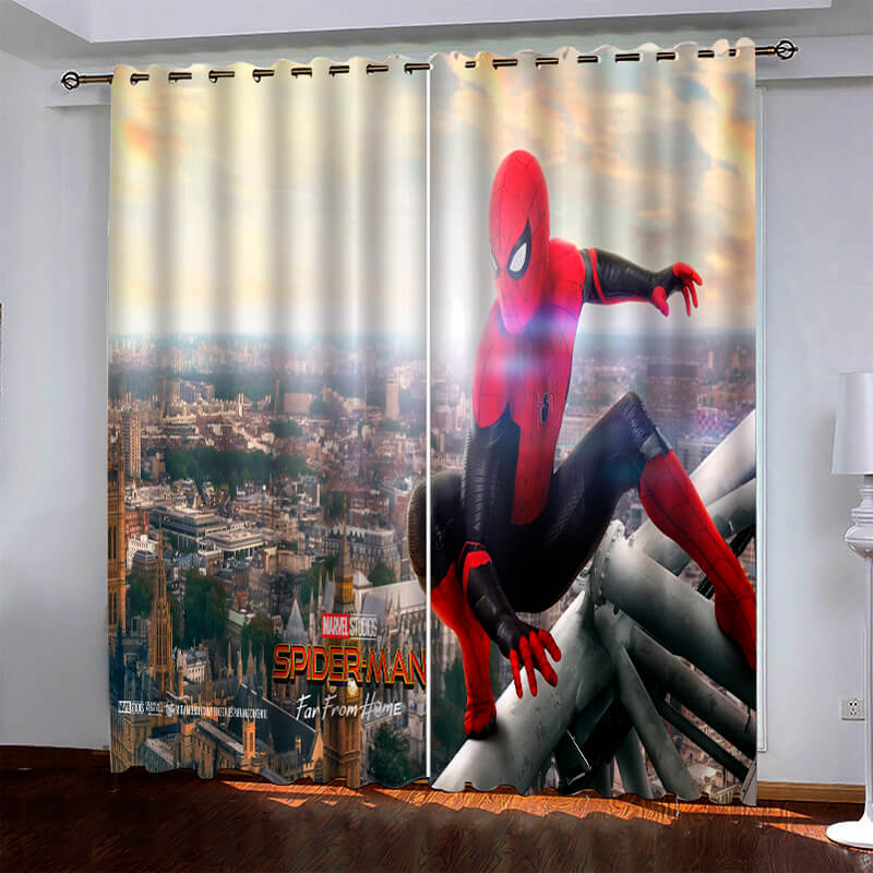 Marvel Spiderman Pattern Curtains Blackout Window Drapes (Online Order Only)