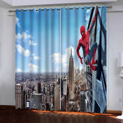 Marvel Spiderman Pattern Curtains Blackout Window Drapes (Online Order Only)