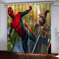 Marvel Spiderman Pattern Curtains Blackout Window Drapes (Online Order Only)