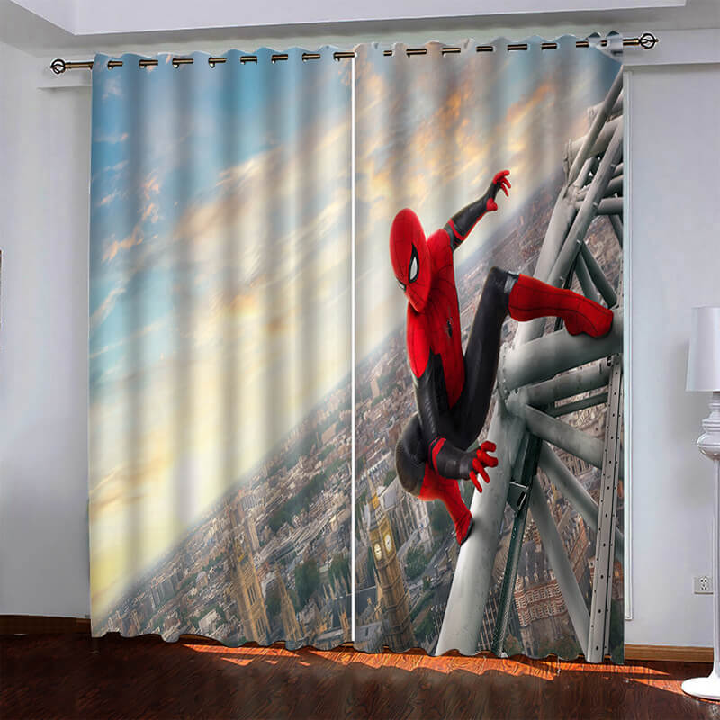 Marvel Spiderman Pattern Curtains Blackout Window Drapes (Online Order Only)