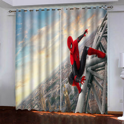 Marvel Spiderman Pattern Curtains Blackout Window Drapes (Online Order Only)
