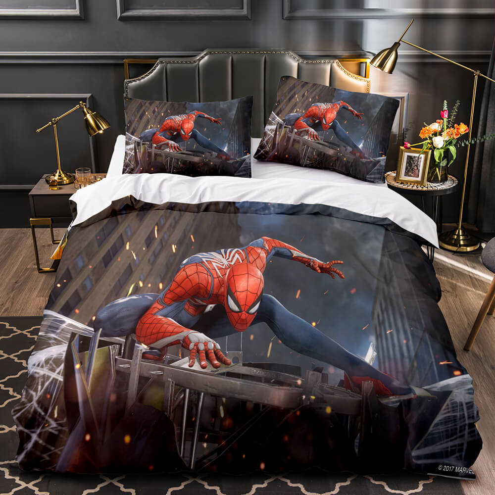 Marvel Spiderman Spider-Man Cosplay Bedding Set Quilt Covers Without Filler (Online Order Only)