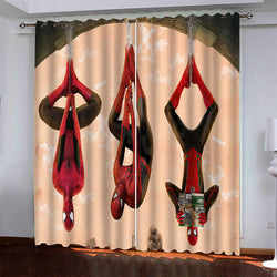 Marvel Superhero Spiderman Pattern Curtains Blackout Window Drapes (Online Order Only)