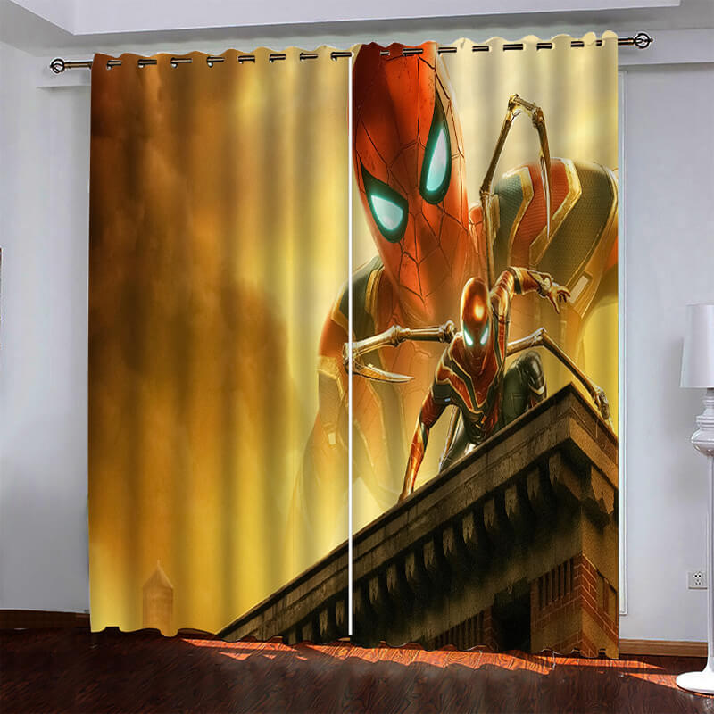 Marvel Superhero Spiderman Pattern Curtains Blackout Window Drapes (Online Order Only)