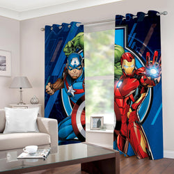 Marvel The Avengers Pattern Curtains Blackout Window Drapes (Online Order Only)