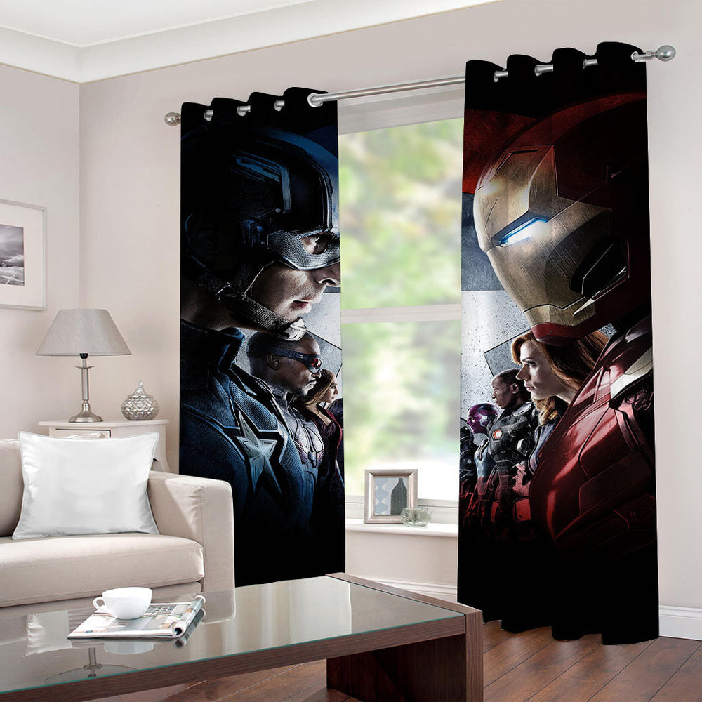Marvel The Avengers Pattern Curtains Blackout Window Drapes (Online Order Only)