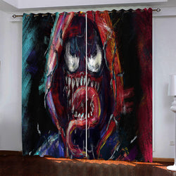 Marvel Venom Pattern Curtains Blackout Window Drapes (Online Order Only)