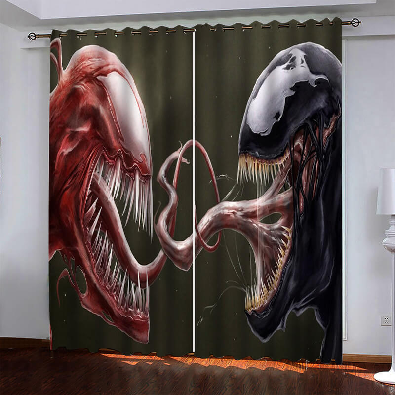 Marvel Venom Pattern Curtains Blackout Window Drapes (Online Order Only)