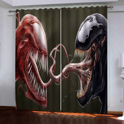Marvel Venom Pattern Curtains Blackout Window Drapes (Online Order Only)