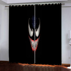 Marvel Venom Pattern Curtains Blackout Window Drapes (Online Order Only)