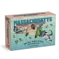 Massachusetts 100 Piece Mini Shaped Jigsaw Puzzle Galison (ONLINE ORDER ONLY)
