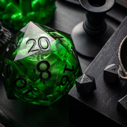 Massive Green Skull Liquid Core 95MM Chonk Handmade Resin Dice And Box (ONLINE ORDER ONLY)