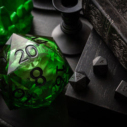 Massive Green Skull Liquid Core 95MM Chonk Handmade Resin Dice And Box (ONLINE ORDER ONLY)