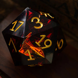 Massive Red Ember 95MM Chonk Handmade Resin Dice And Box (ONLINE ORDER ONLY)