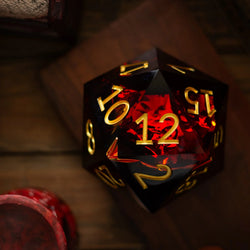 Massive Red Ember 95MM Chonk Handmade Resin Dice And Box (ONLINE ORDER ONLY)