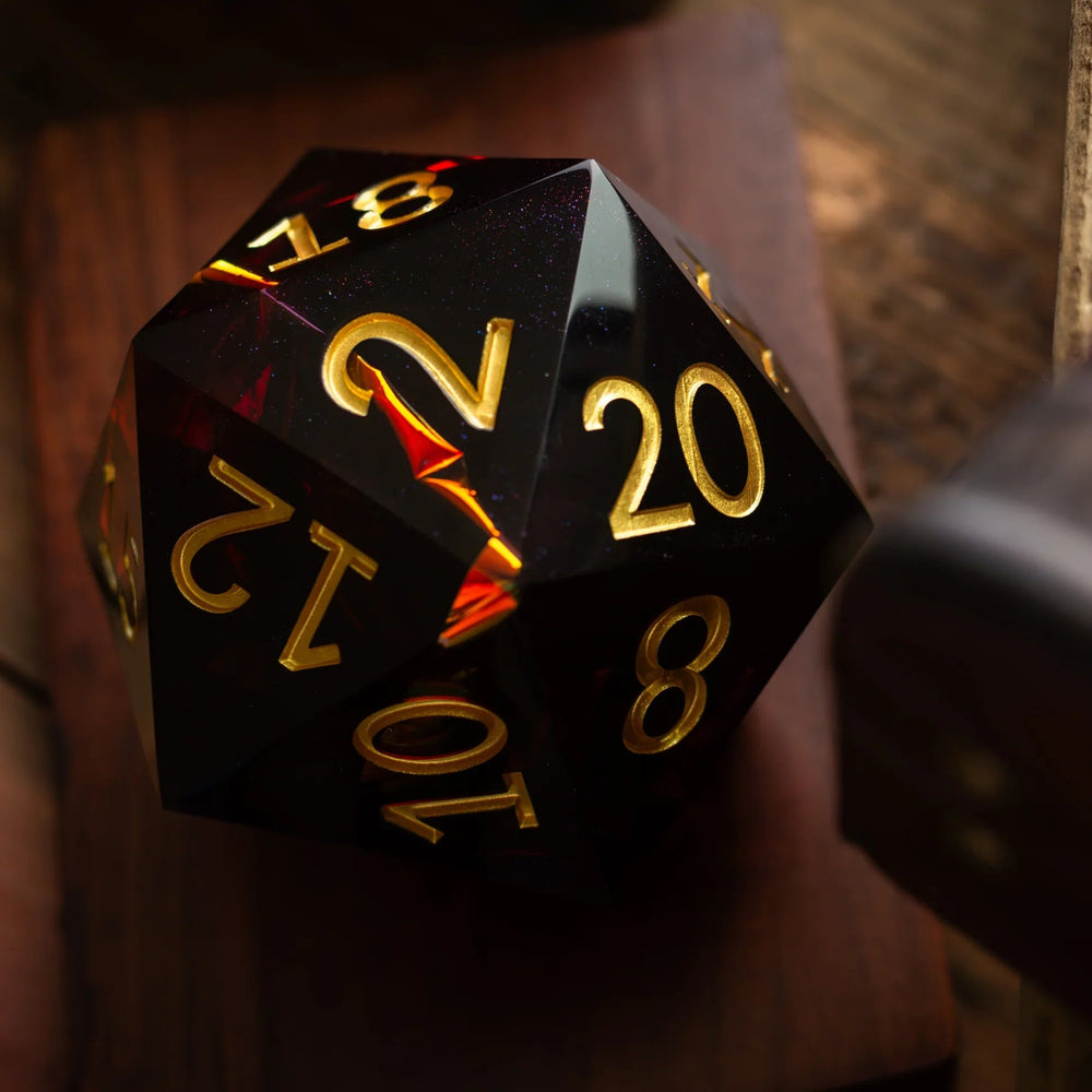 Massive Red Ember 95MM Chonk Handmade Resin Dice And Box (ONLINE ORDER ONLY)