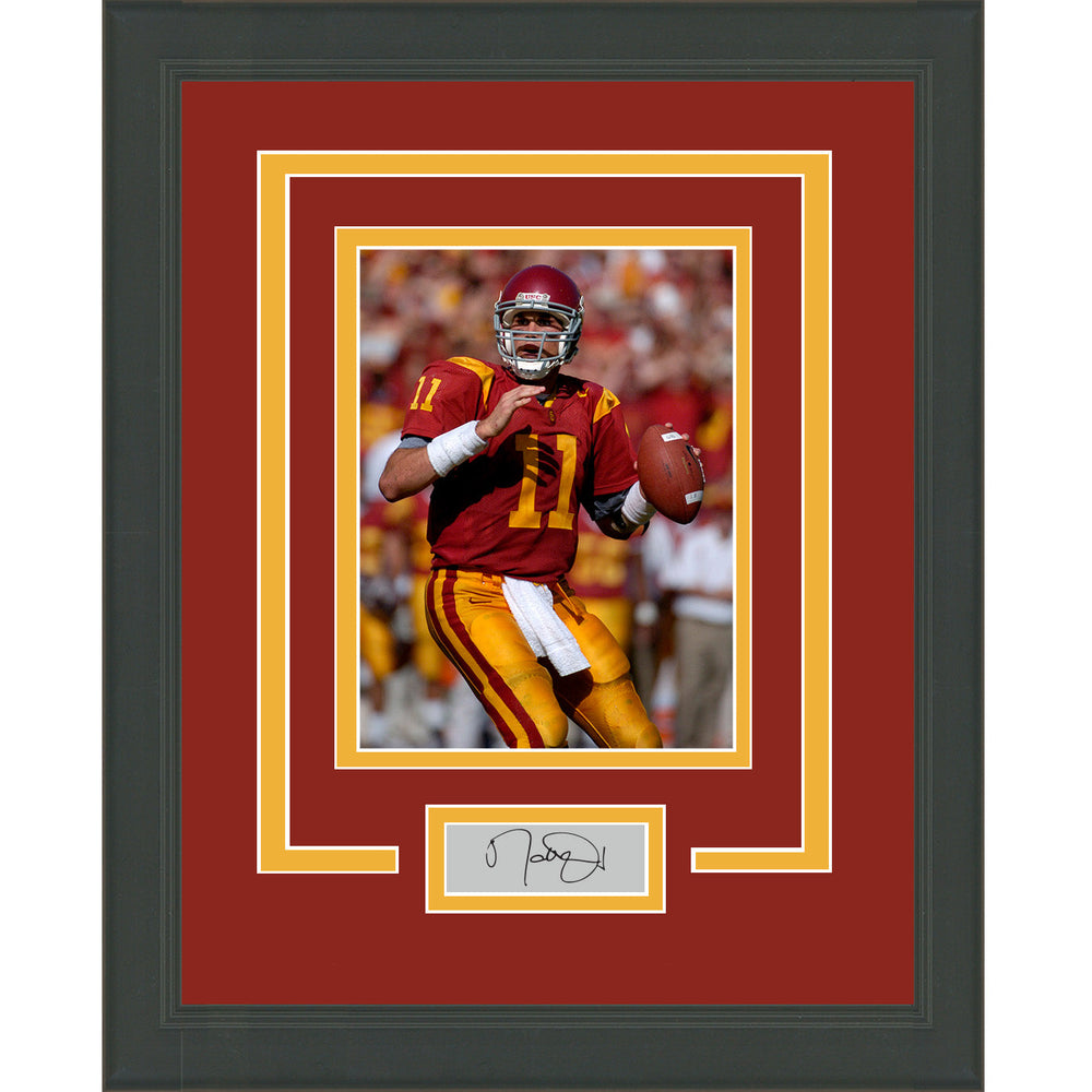 Framed Matt Leinart Facsimile Laser Engraved Signature Auto USC Trojans 11x14 Football Photo (ONLINE ORDER ONLY)