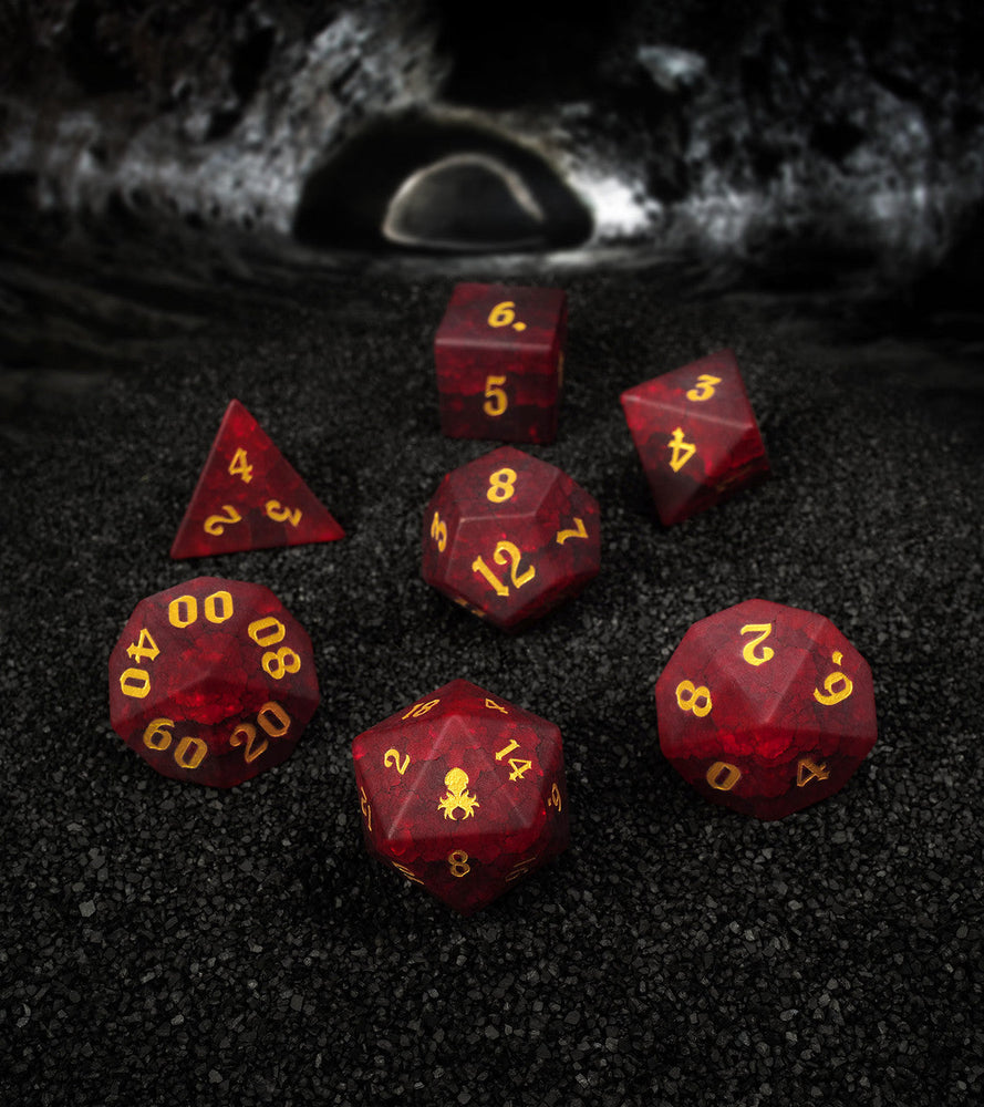 Kraken Dice Cracked Glass 7pc Dice Set (ONLINE ORDER ONLY)