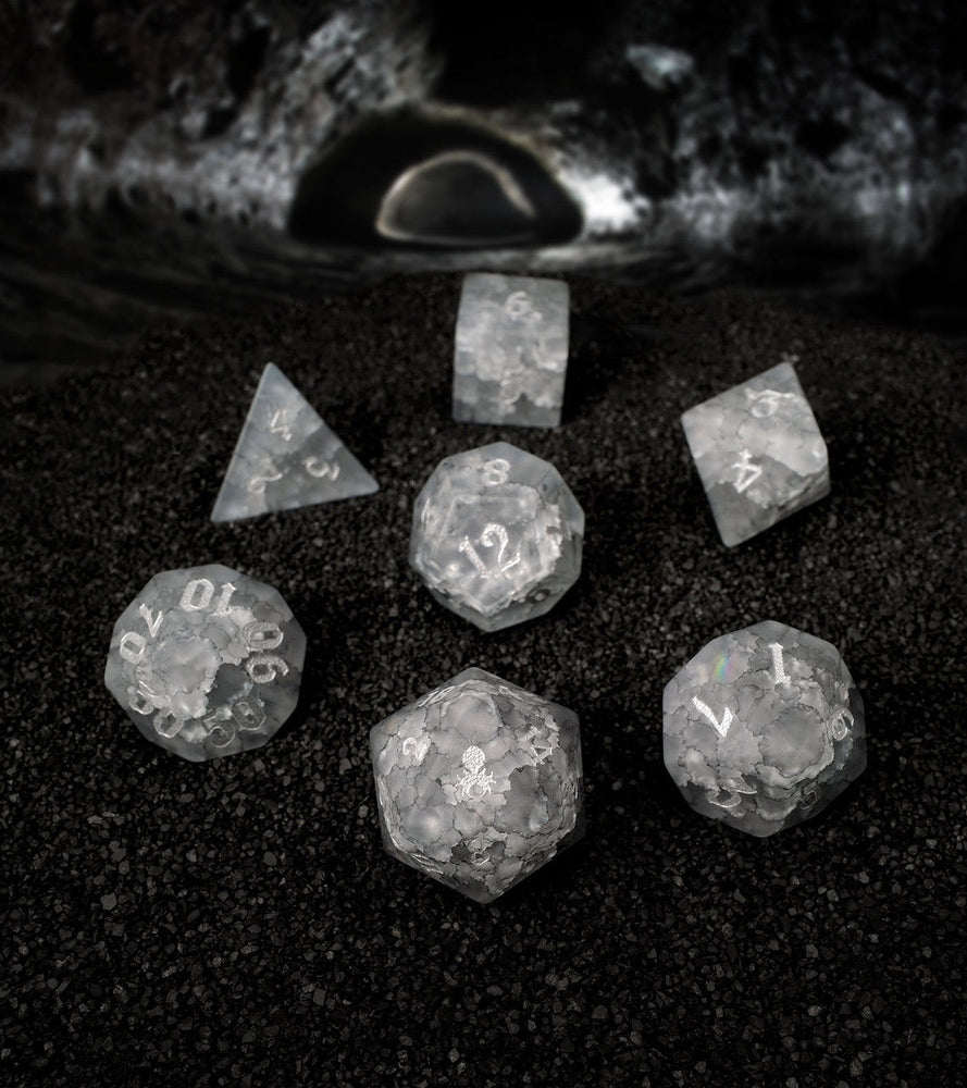 Kraken Dice Cracked Glass 7pc Dice Set (ONLINE ORDER ONLY)