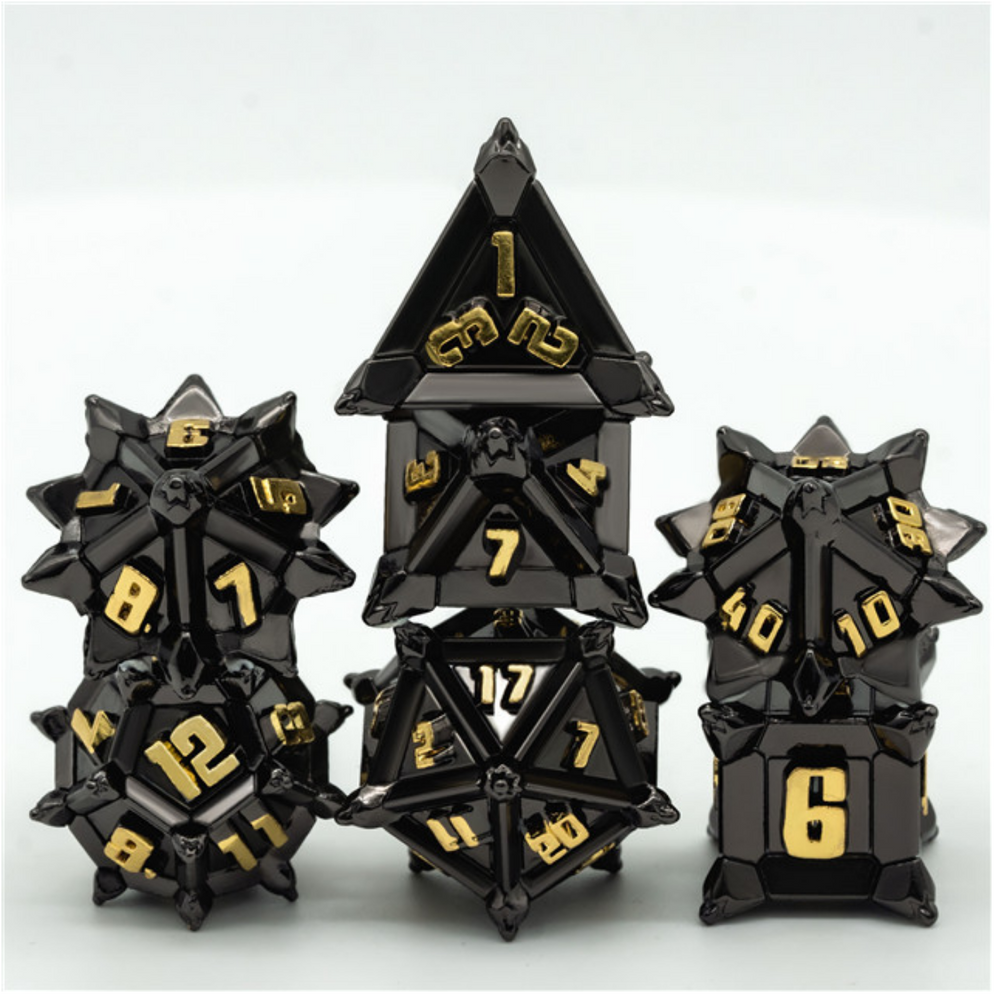 Warrior's Flail: Medieval - Metal RPG Dice Set (ONLINE ORDER ONLY)