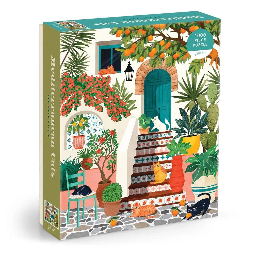 Mediterranean Cats 1000 Piece Jigsaw Puzzle Galison (ONLINE ORDER ONLY)