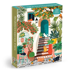 Mediterranean Cats 1000 Piece Jigsaw Puzzle Galison (ONLINE ORDER ONLY)