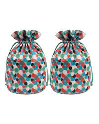Medium Reversible Reusable Fabric Gift Bag | Polka Dots (ONLINE ORDER ONLY)