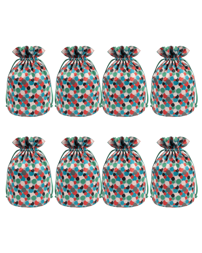 Medium Reversible Reusable Fabric Gift Bag | Polka Dots (ONLINE ORDER ONLY)