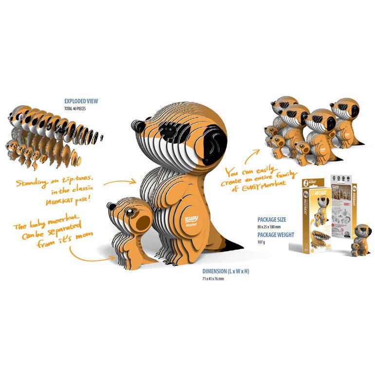 Meerkat 3D Cardboard Model Kit Eugy (ONLINE ORDER ONLY)