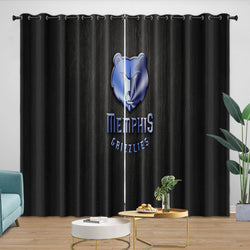 Memphis Grizzlies Curtains Blackout Window Drapes Room Decoration (Online Order Only)