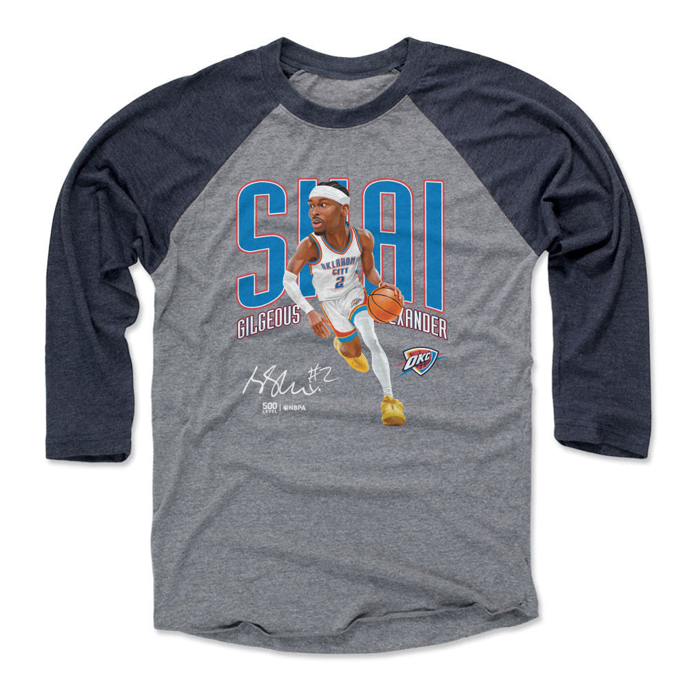 Shai Gilgeous-Alexander Oklahoma City Thunder Caricature WHT