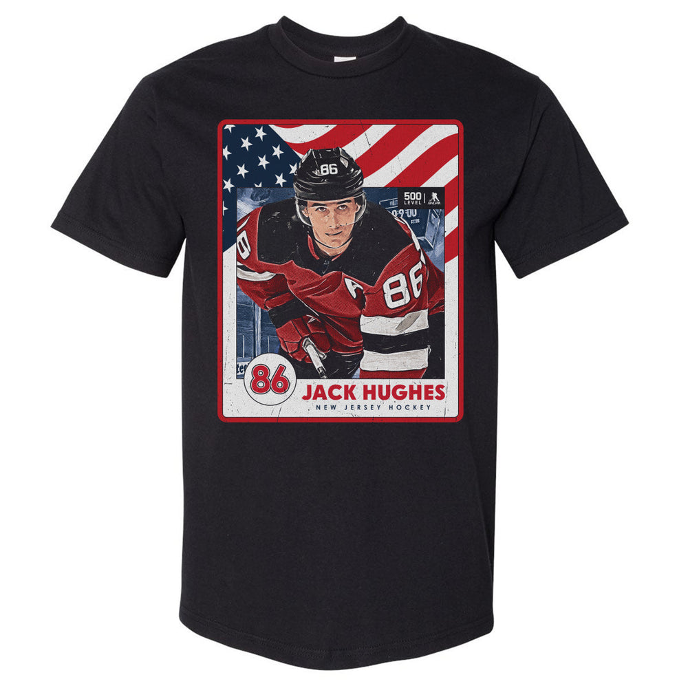 Jack Hughes New Jersey USA Card WHT (ONLINE ORDER ONLY)