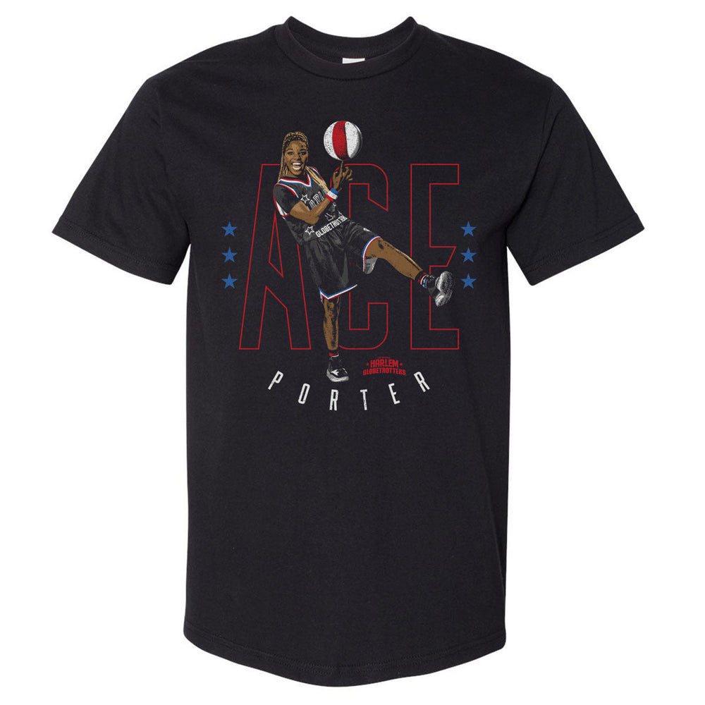 Ace Porter Harlem Globetrotters Outline WHT (ONLINE ONLY)