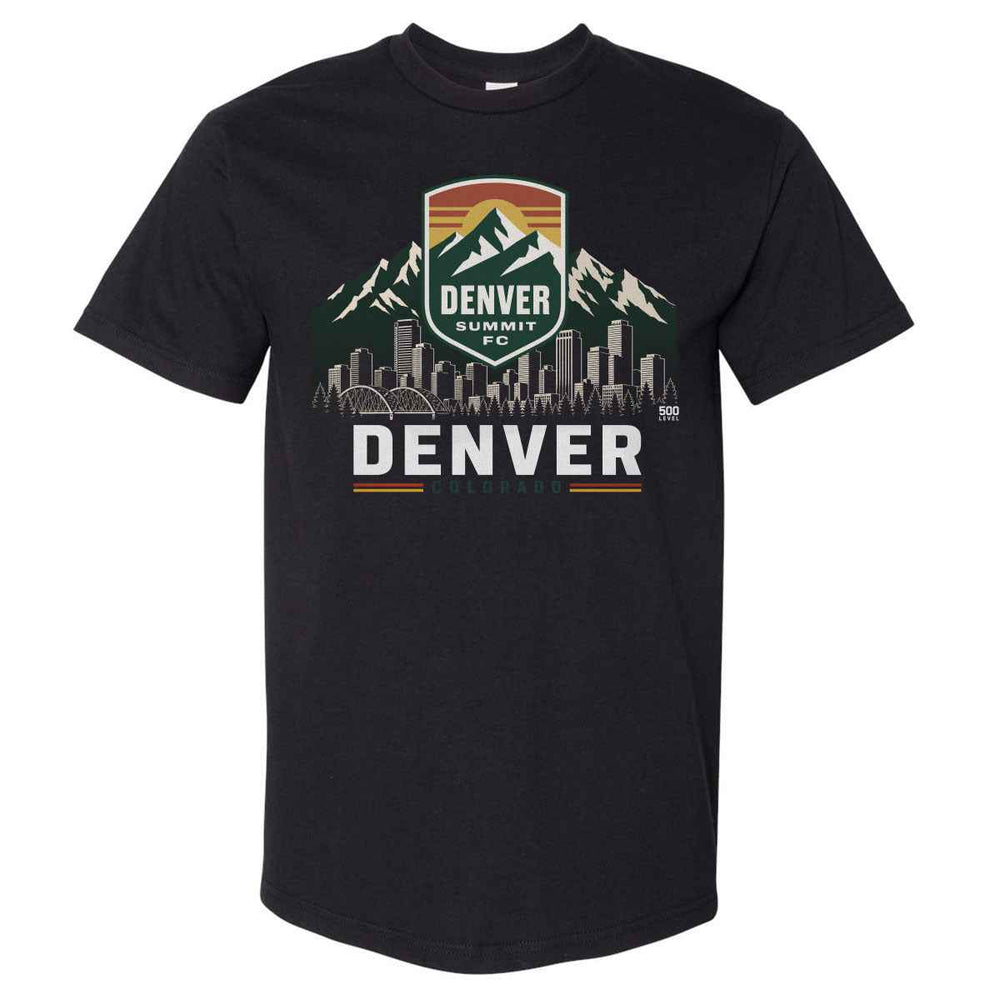 Denver Summit FC Skyline Logo WHT