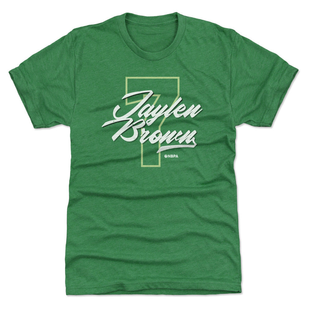 Jaylen Brown Boston Number Script WHT (ONLINE ORDER ONLY)