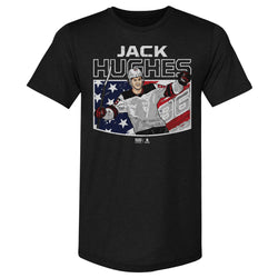 Jack Hughes New Jersey American Flag WHT (ONLINE ORDER ONLY)