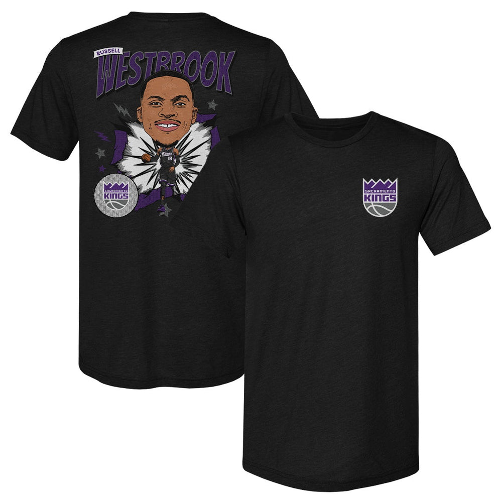 Russell Westbrook Sacramento Kings Caricature F&B WHT (ONLINE ORDER ONLY)