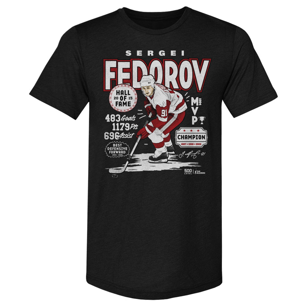 Sergei Fedorov Detroit Vintage Stats WHT (ONLINE ORDER ONLY)